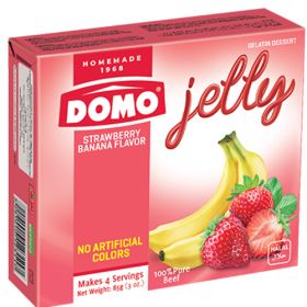 Domo Strawberry Banana Flavour Jelly 85g